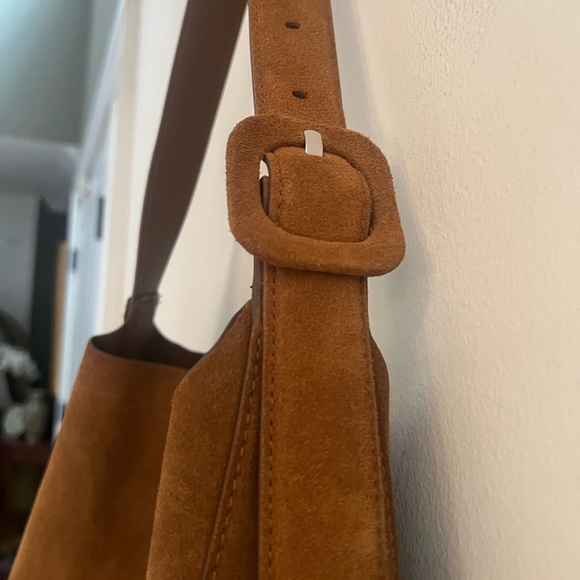 Mango Tan Suede Shoulder Bag - Picture 13 of 16
